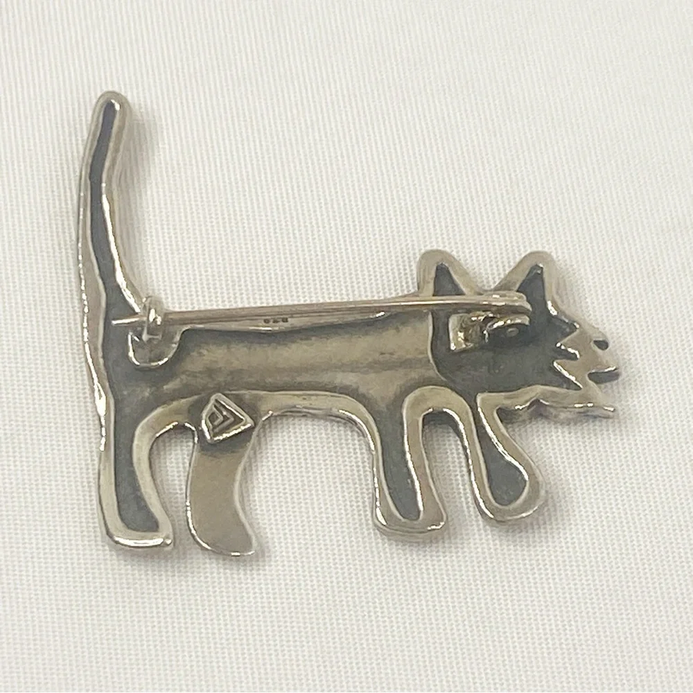 Vintage Silpada Sterling Silver Cat Pin/Brooch I1590